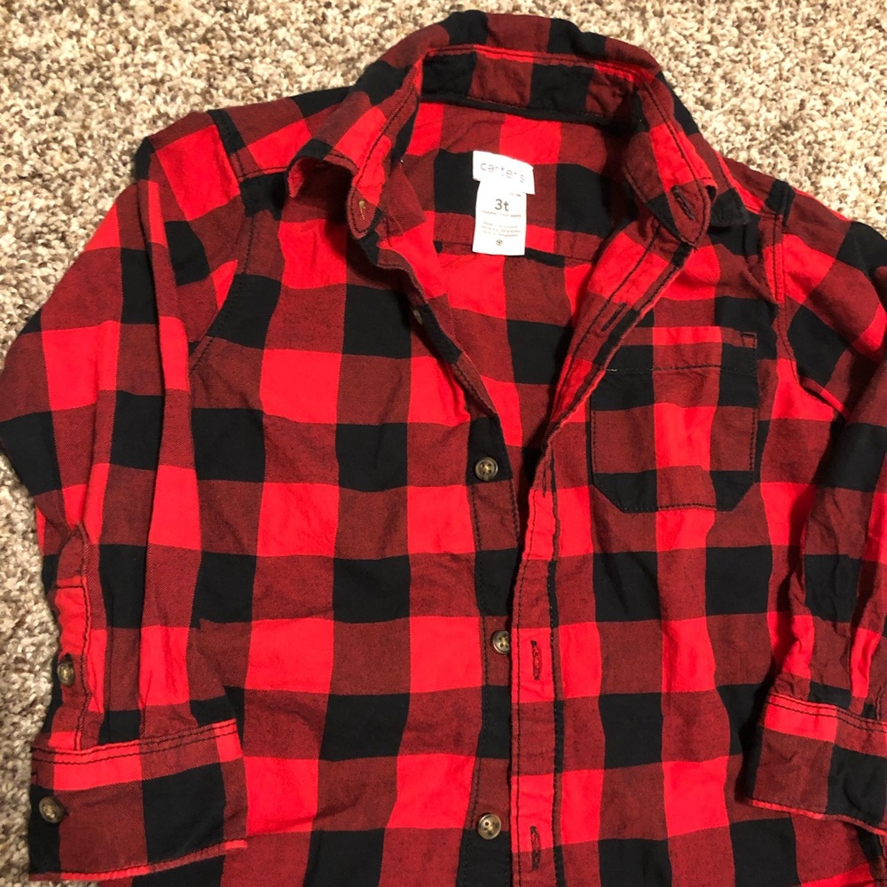 Carters buffalo plaid shirt